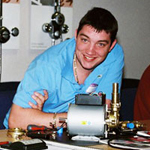 george hard at work